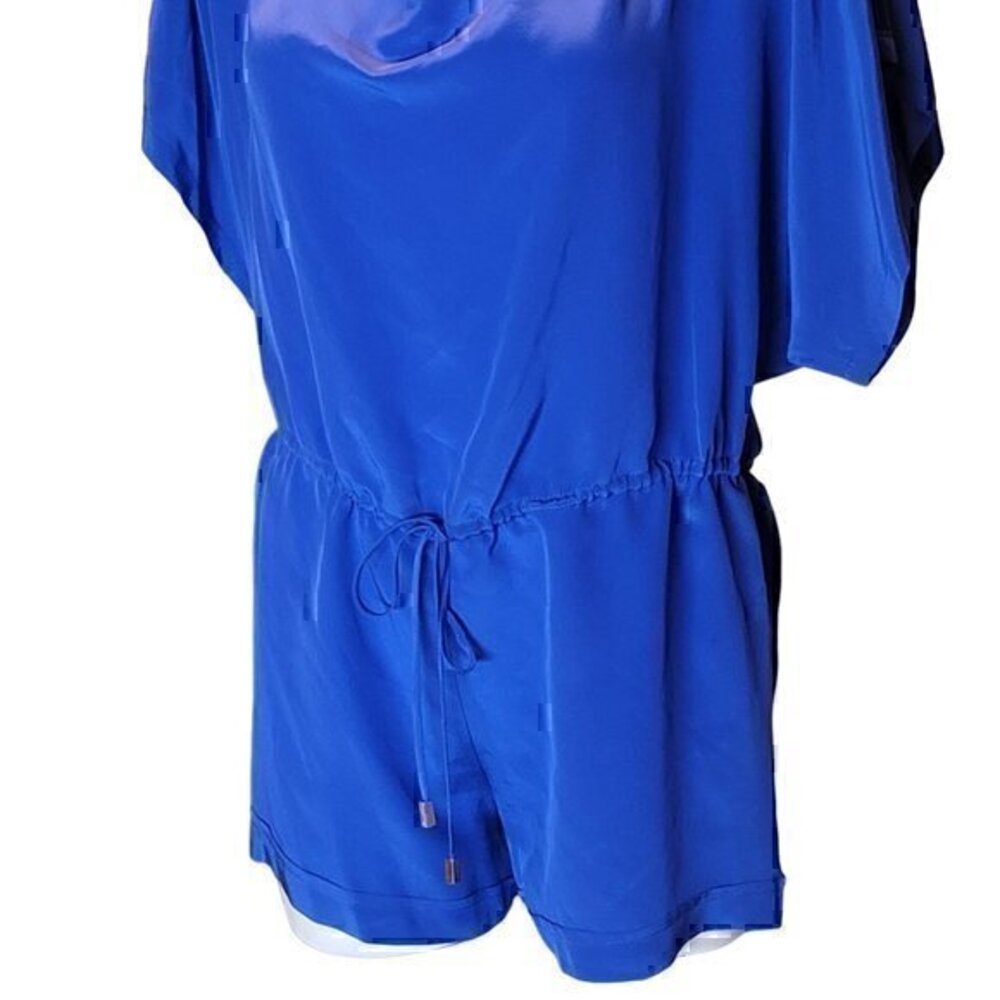 Silk Romper Karina Grimaldi Blue L - Picture 3 of 13